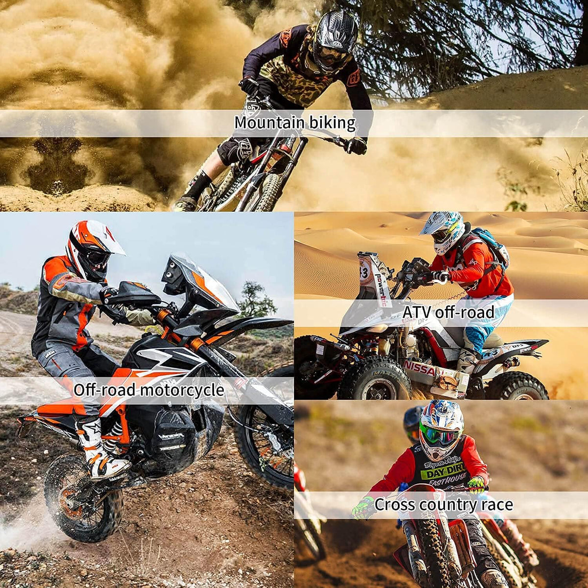 Dirt Bike ATV Goggles-Motorcycle Offroad Riding Helmet Motocross